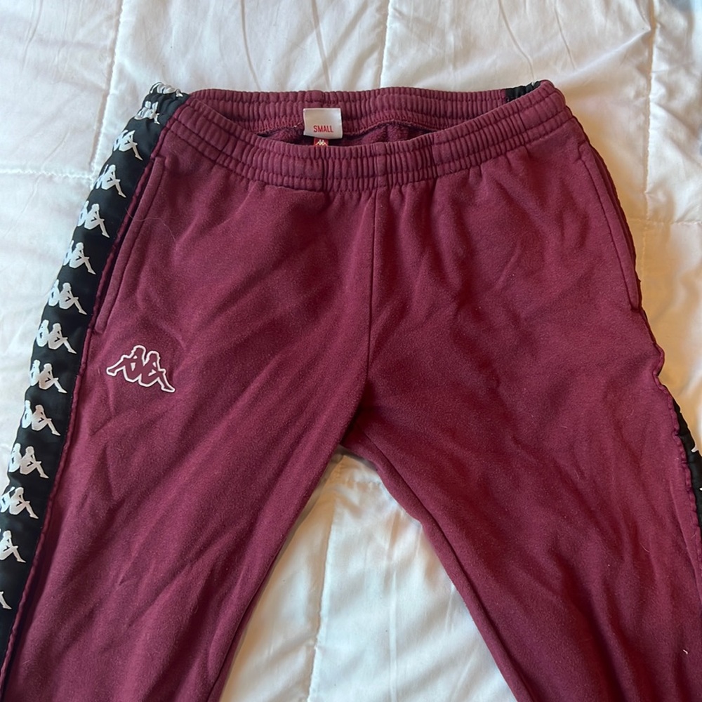 Maroon kappa sweats!! Size small!